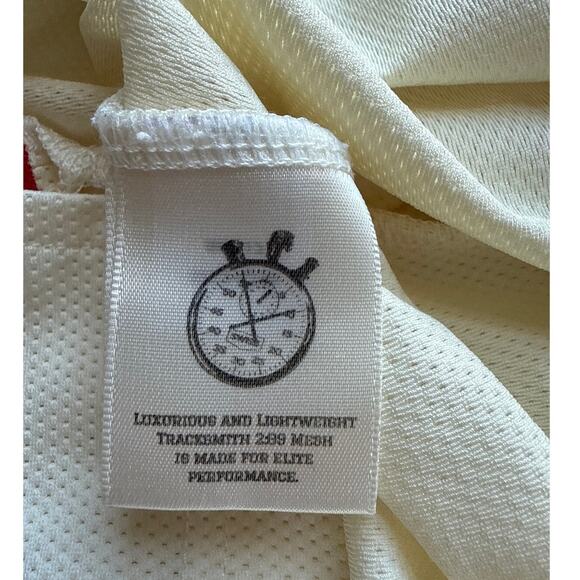 Tracksmith Van Cortlandt Singlet Tank Top in White & Green Stripe Size Small - Picture 8 of 9